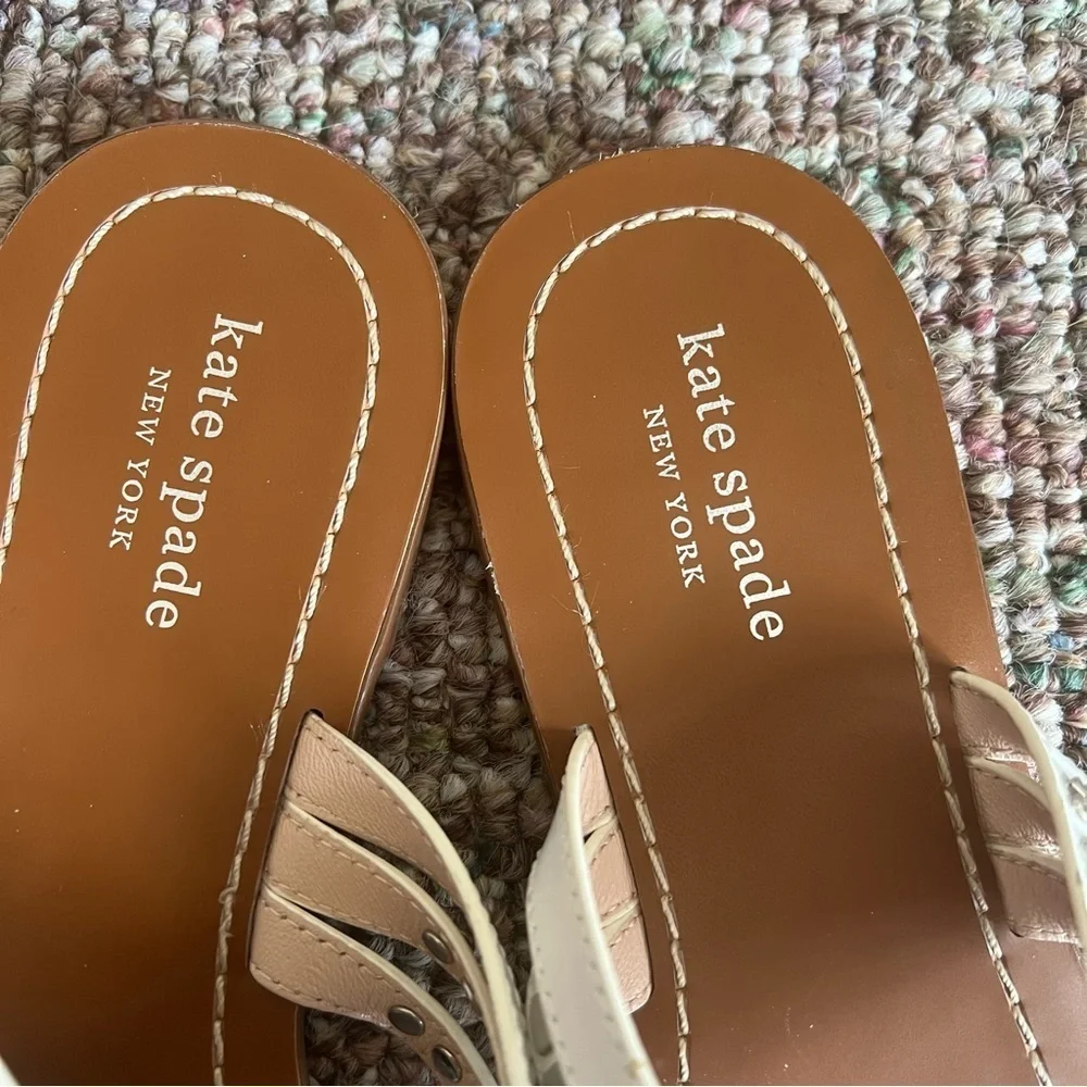Kate Spade new york White Carol Thong Sandal Size 8